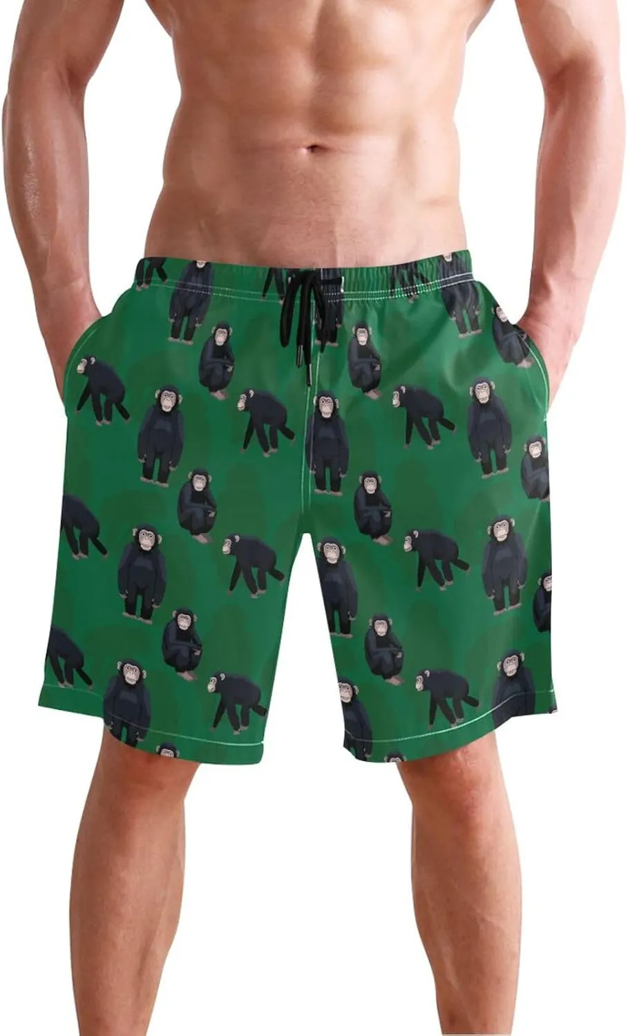 Summer Beach Swimwear for Men,Swimming Board Shorts Mesh Lining,Quick Dry Breathable Swim Shorts Trunks S-2XL