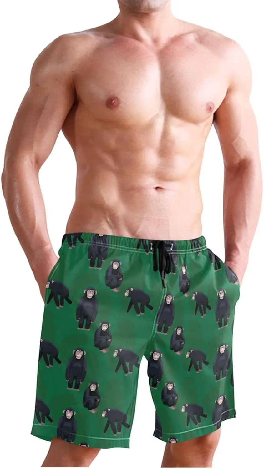 Summer Beach Swimwear for Men,Swimming Board Shorts Mesh Lining,Quick Dry Breathable Swim Shorts Trunks S-2XL