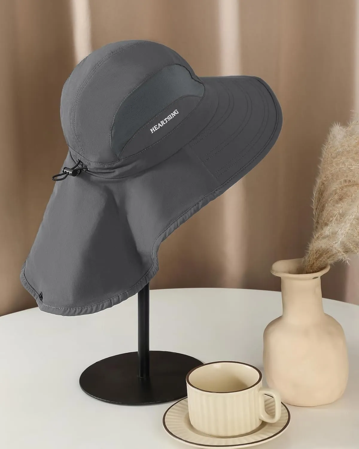 Sun Hat Outdoor with Large-Area Neck Flap, UV Protection Quick-Dry Breathable Fishing Hat for Hiking Garden