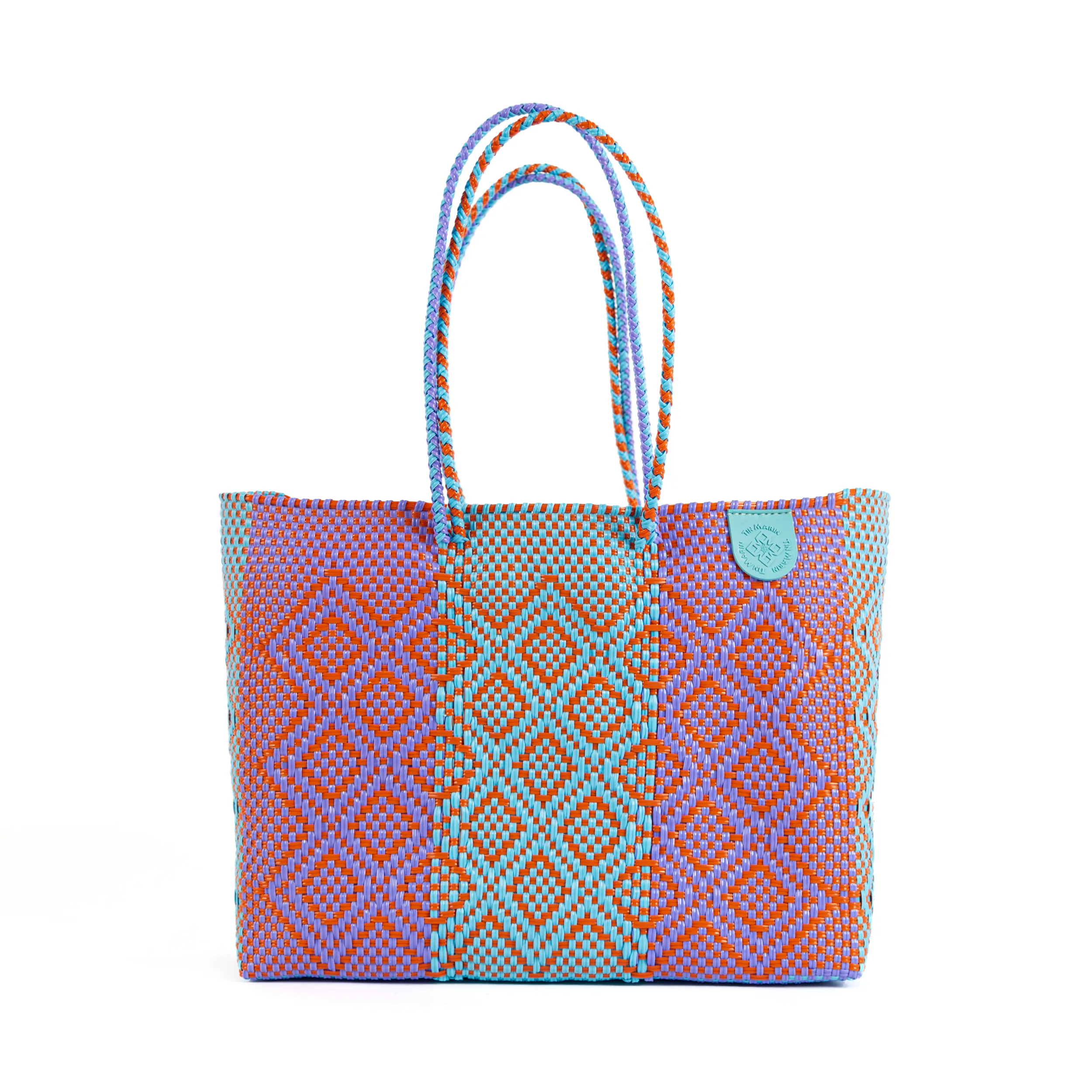 Sunset Woven Plastic Beach Super Tote
