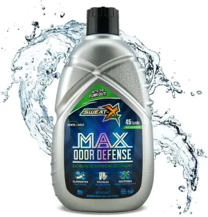 Sweat X Max Odor Defense Laundry Detergent – Remove the Worst Odors & Toughest Stains – High Performance Sports Wash for Training Gear & All Fabric Types – 45 Loads – 1 Pack