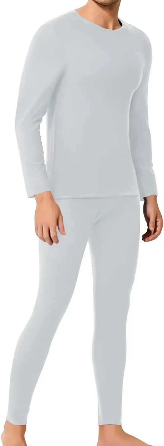 SWOMOG Couple Thermal Underwear Sets Women & Men Ultra Soft Long Johns Base Layer Fleece Lined Warm Top & Bottom