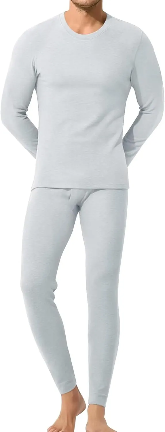 SWOMOG Couple Thermal Underwear Sets Women & Men Ultra Soft Long Johns Base Layer Fleece Lined Warm Top & Bottom