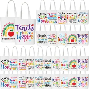 Teacher Appreciation Gift Teacher Tote Bags for Women Tote Reusable Bags Back to School First Day of School