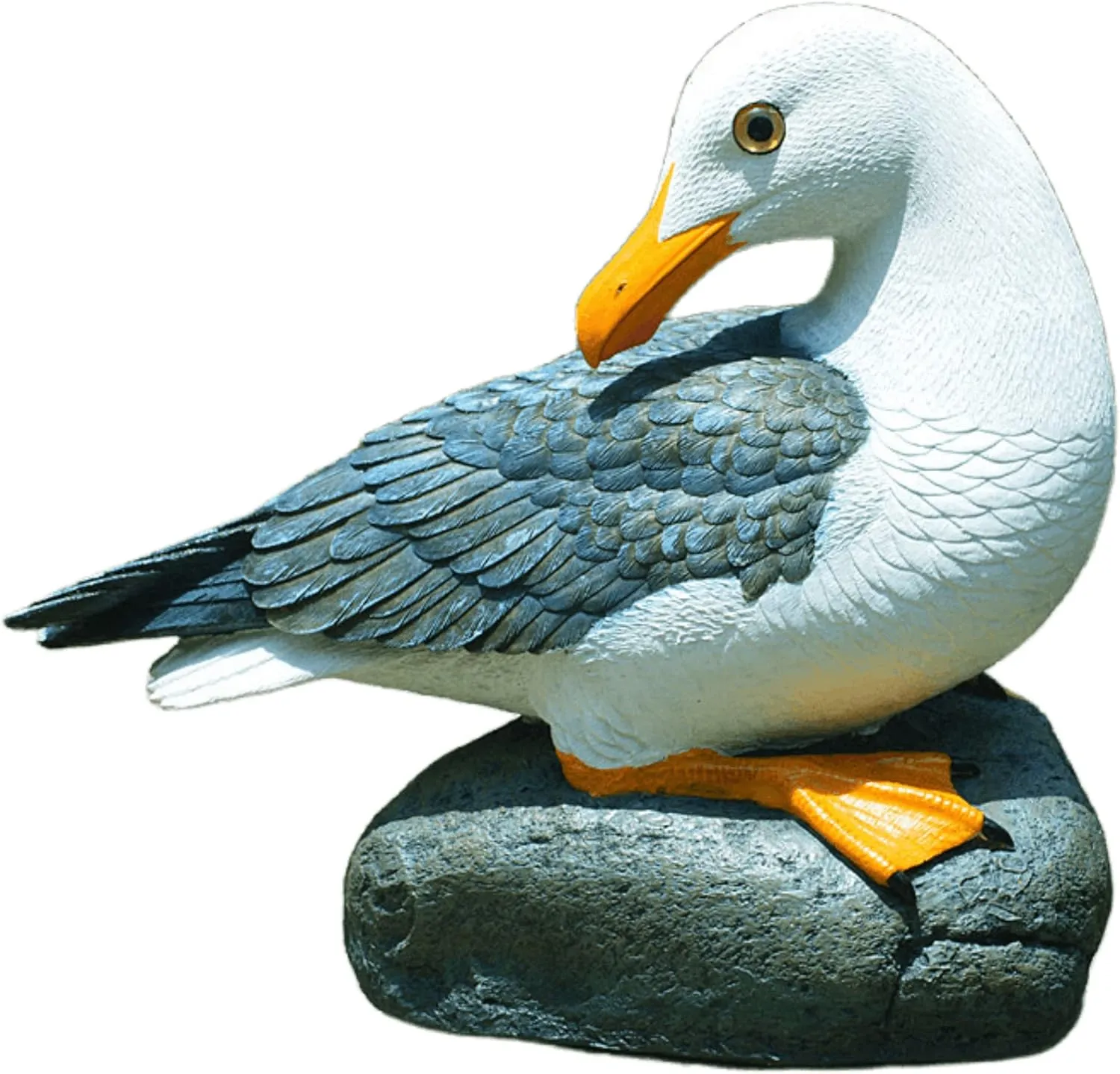 Teaeeno Real Seagull Decoration,Seagull Statue Outdoor Decoration,Seabird Decoration,Seagull Figurine Coastal Garden Decor,Bird Statue Nautical Beach Sculpture,Perfect for Home Garden,Terrace,Yard Art