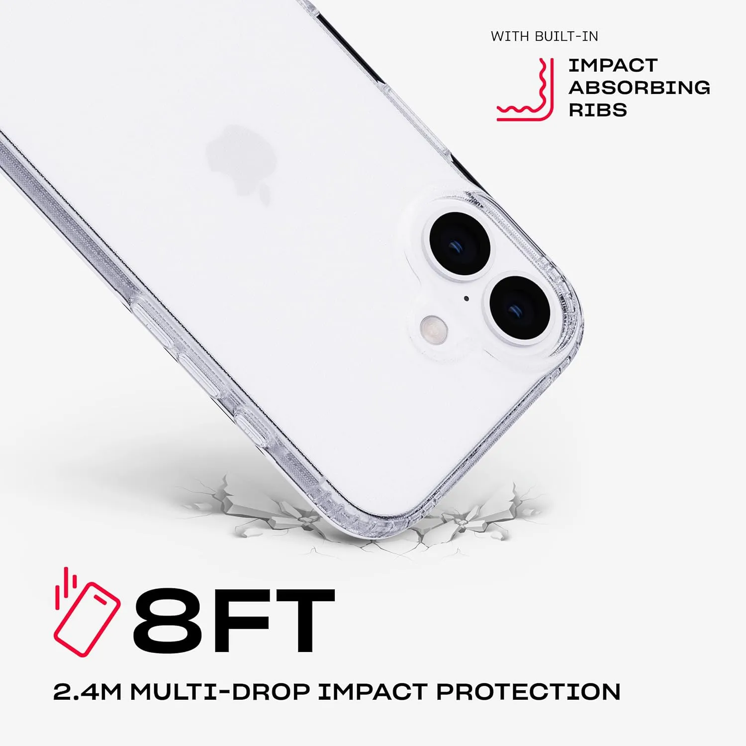 Tech21 EvoLite for iPhone 16 - Ultra Thin - Impact Protection Case - in Clear