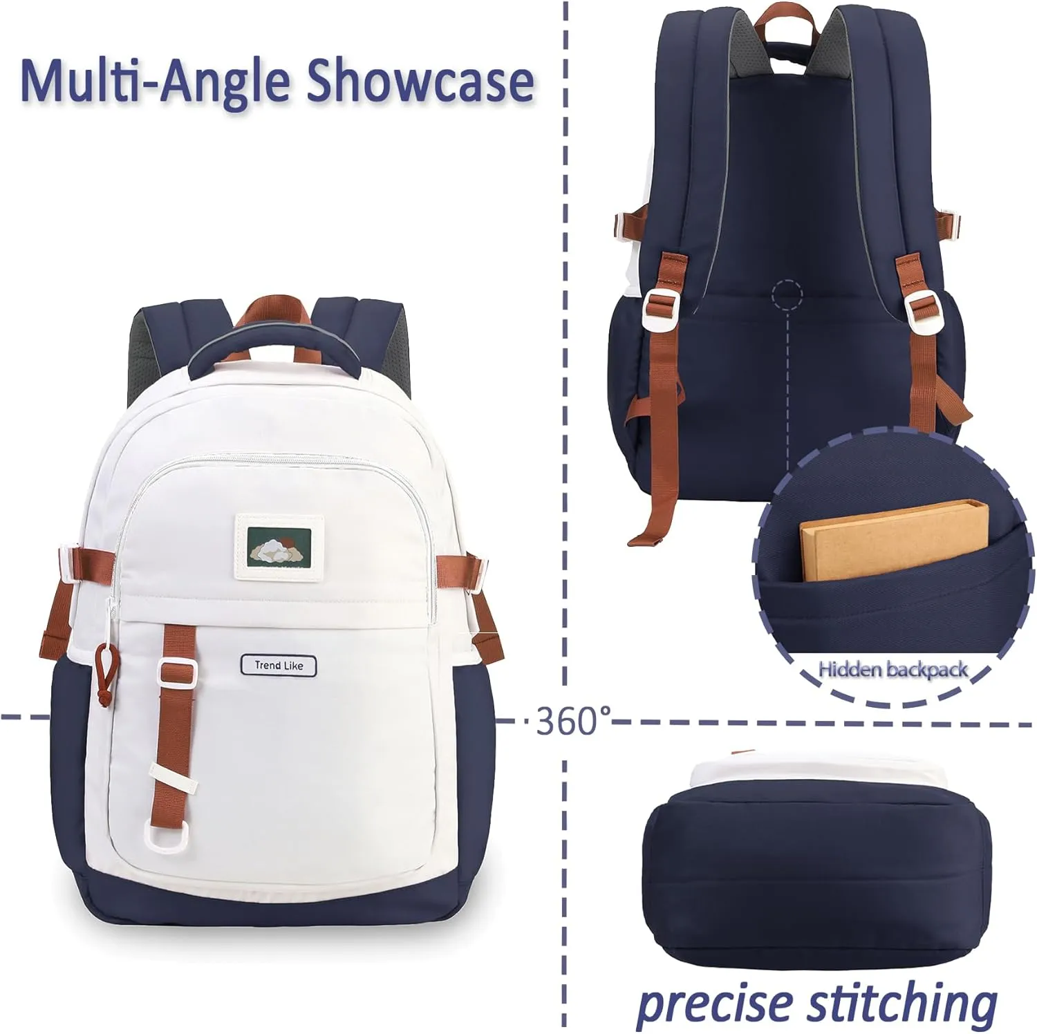 Teenage Backpack Student Laptop Backpack for Men Women Bookbag for College Middle and High School Travel Daily Bags