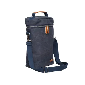 Tempa | Kayce | Navy Insulated Double Wine Bag