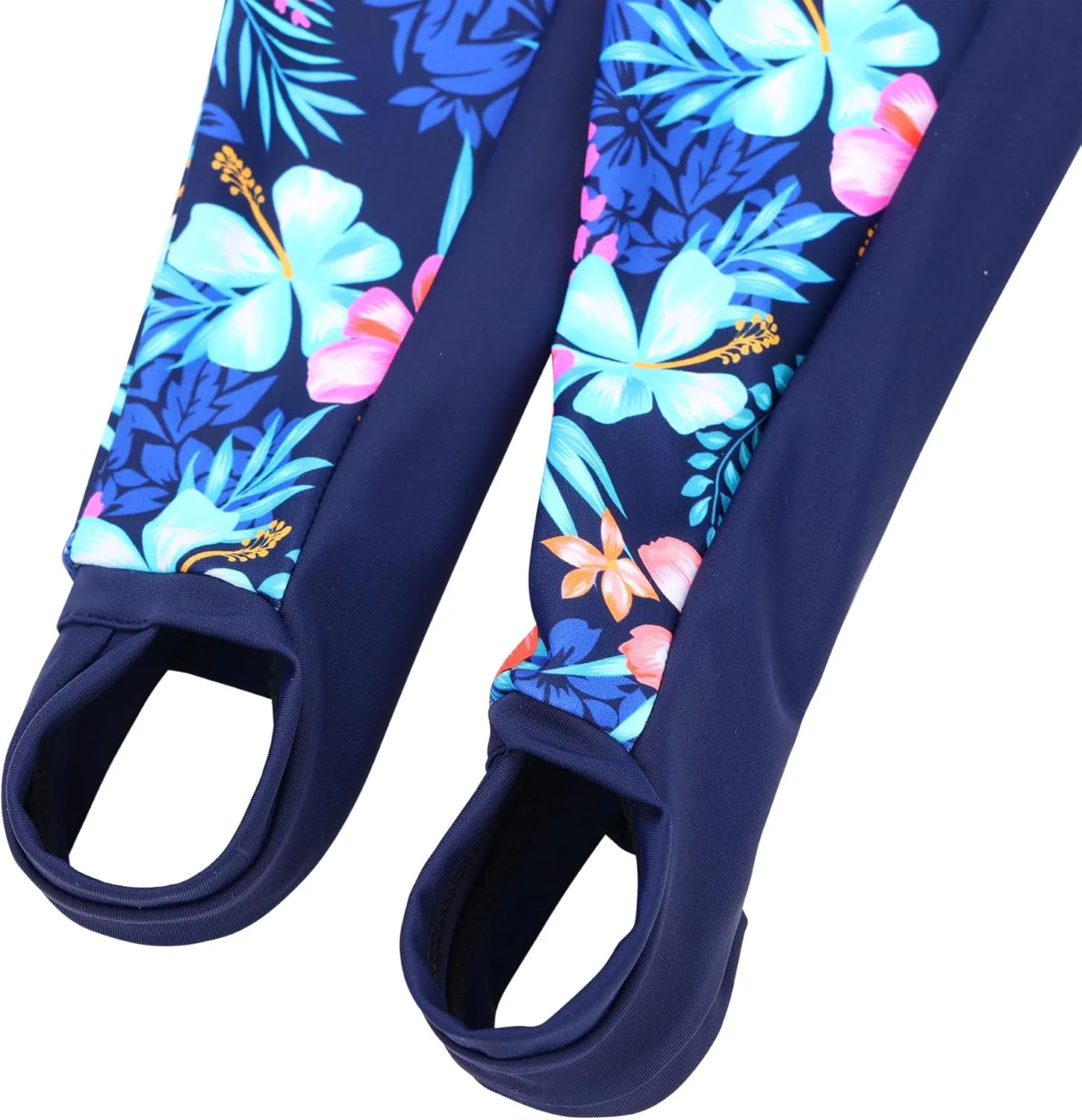 TFJH E 1PCS Girls Long Sleeve Swimsuit UPF 50  Rashguard Zipper Footed