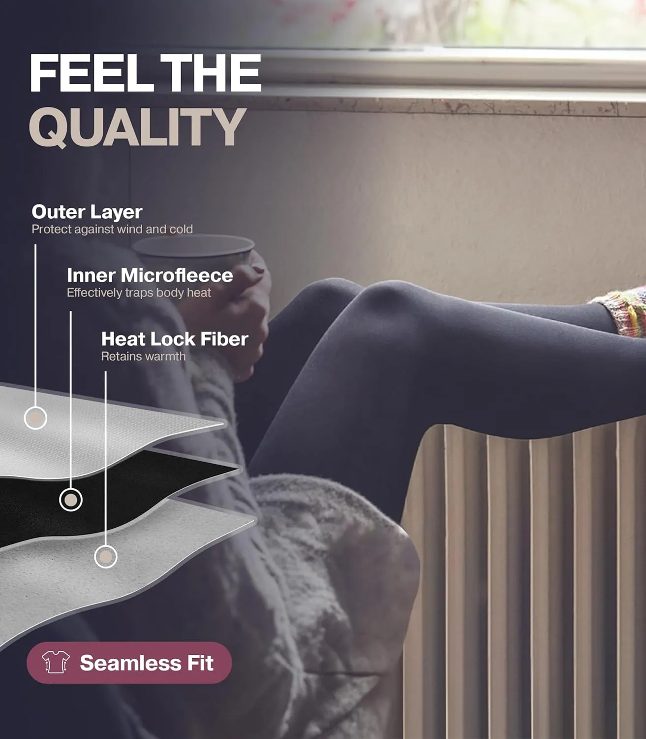 Thermajane Long Johns for Women - Thermal Leggings for Women, Fleece Lined Thermal Underwear Bottoms