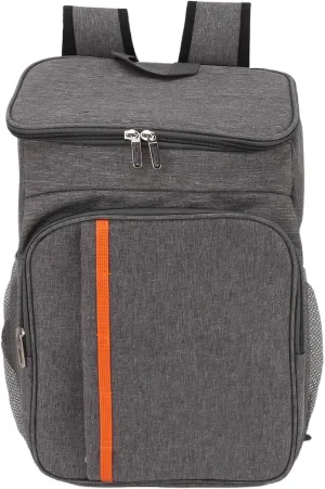 Thermal Insulated Food Delivery Backpack,Backpack Cooler,18L Grey Leakproof Cooler Backpack Tote Bag,Insulated Reusable Grocery Shopping Backpack for Fruits Drinks Lunch Boxes