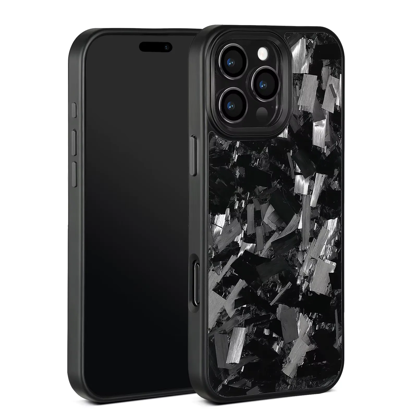 Thick Carbon Flakes Contrast Color iPhone Case