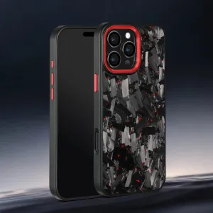 Thick Carbon Flakes Contrast Color iPhone Case