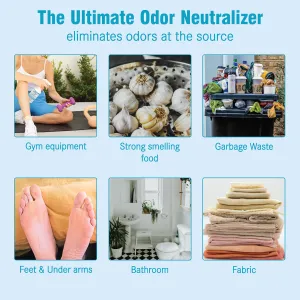 Think Smarter Products Odor Eliminator Spray with Hypochlorous Acid, Unscented Multi-Purpose Air Freshener for Carpet, Clothing, Home, & More, Safe All-Natural 2, 8, or 16fl oz Size Options, Clear Spray