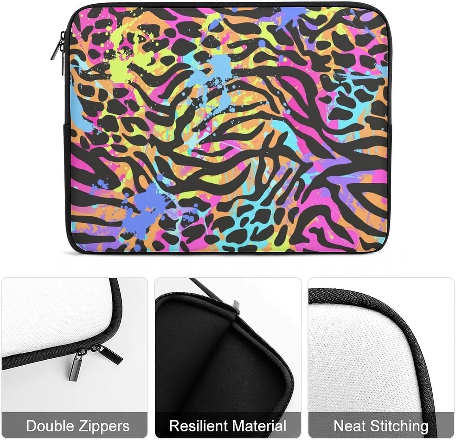 TigerPrint All Print Hands Free Withdrawal Laptop Bag Unisex