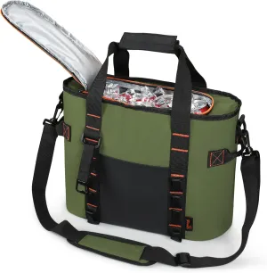 Tirrinia Camping Cooler Bag - 20 Cans Insulated Soft Cooler Tote with Bottle Opener, Portable Ice Chest for Picnics, Travel, Beach, Grocery Shopping
