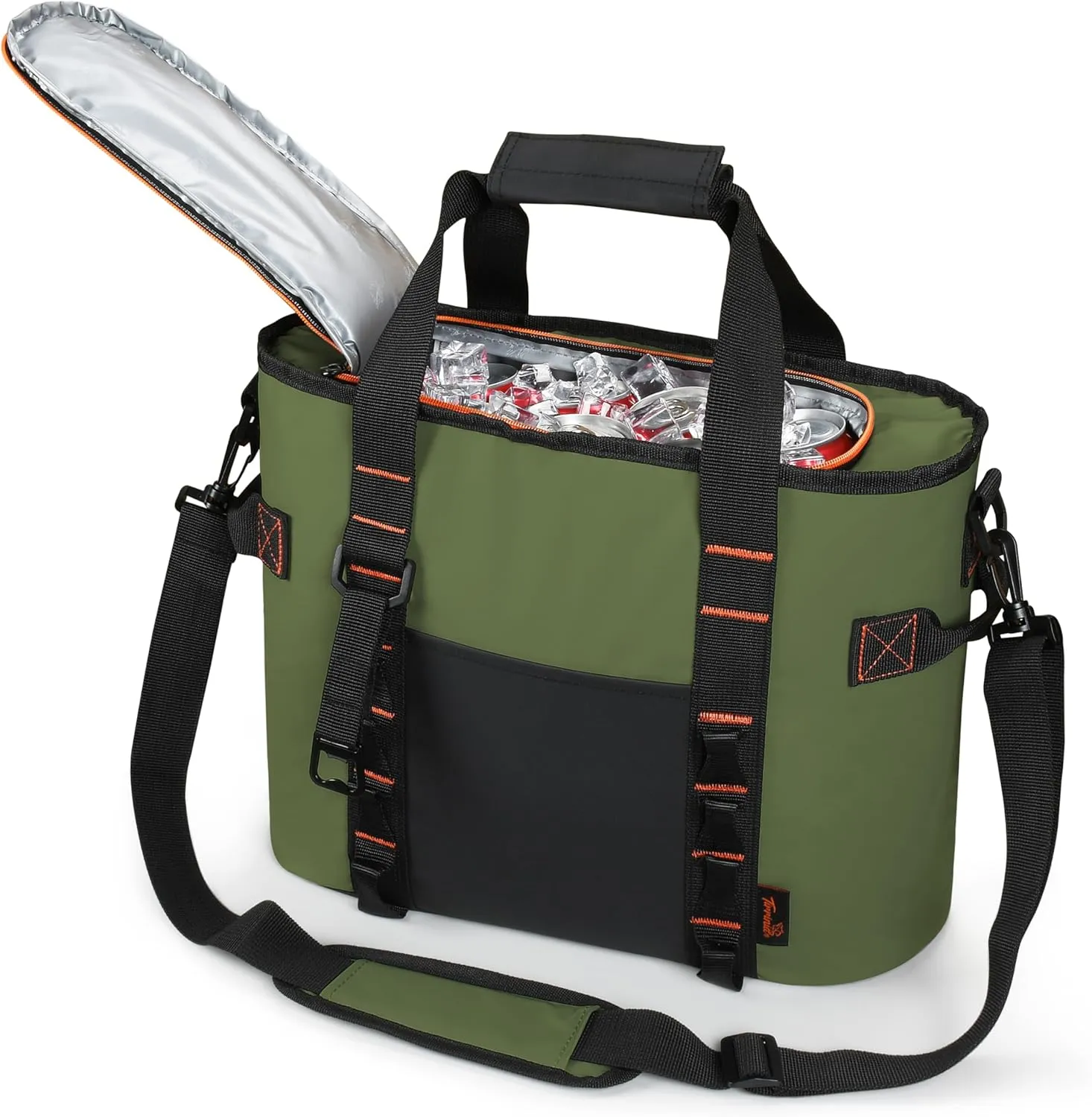 Tirrinia Camping Cooler Bag - 20 Cans Insulated Soft Cooler Tote with Bottle Opener, Portable Ice Chest for Picnics, Travel, Beach, Grocery Shopping