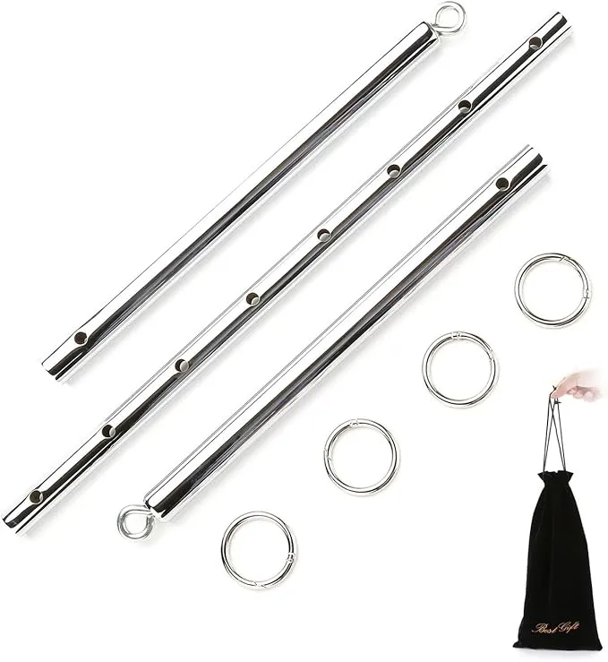 TMEOIIPY Silver Adjustable Spreader Bar Set 3 Sections