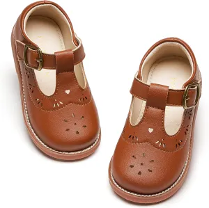 Toddler Girl Mary Jane Dress Shoes-Little Girl School Uniform Shoes for Wedding Party
