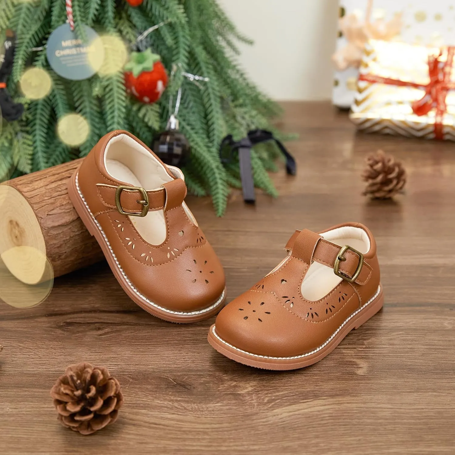 Toddler Girl Mary Jane Dress Shoes-Little Girl School Uniform Shoes for Wedding Party