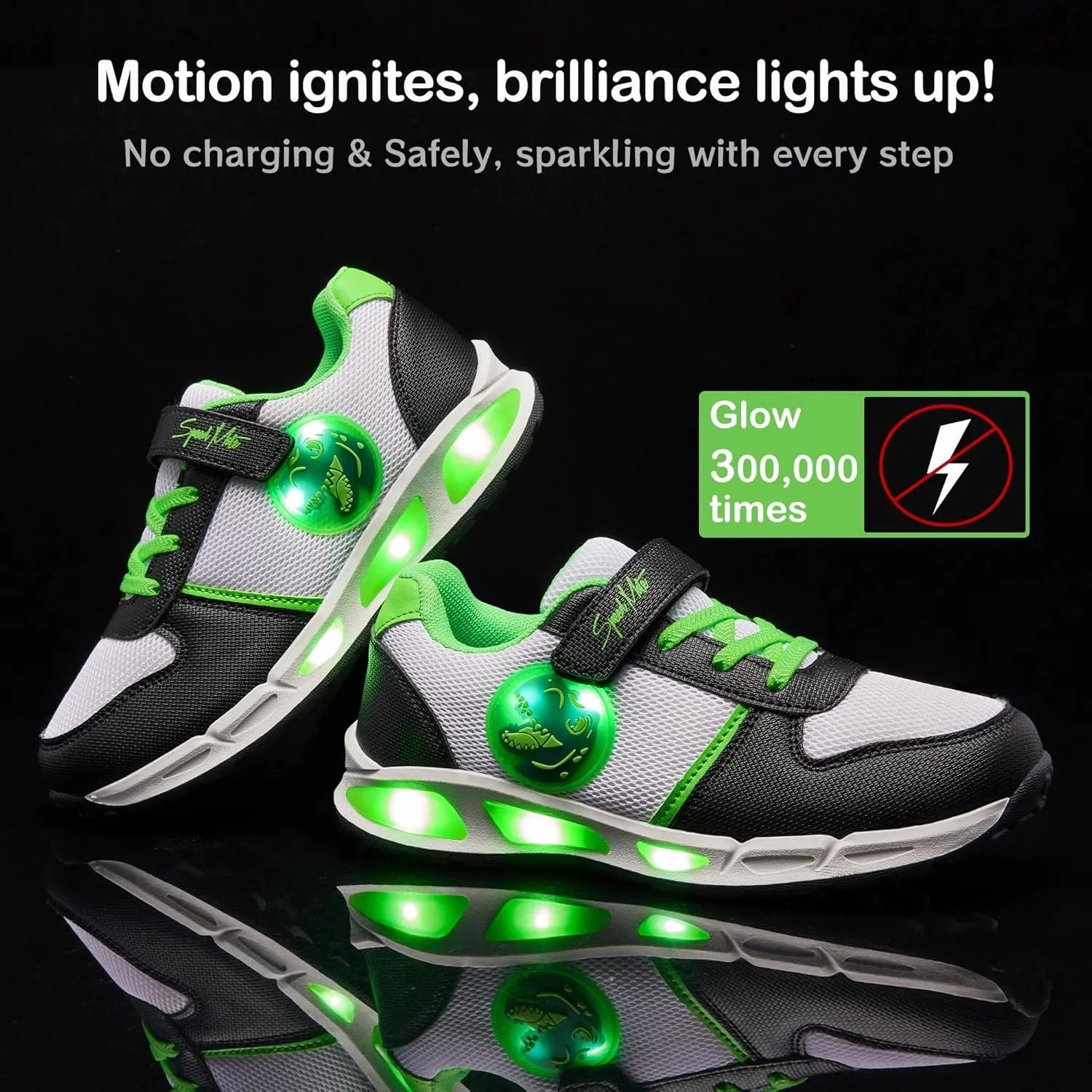 Toddler Light Up Shoes Boys Girls Breathable LED Glowing Luminous Tennis Sneakers for Outdoor Sport(Little/Big Kid)
