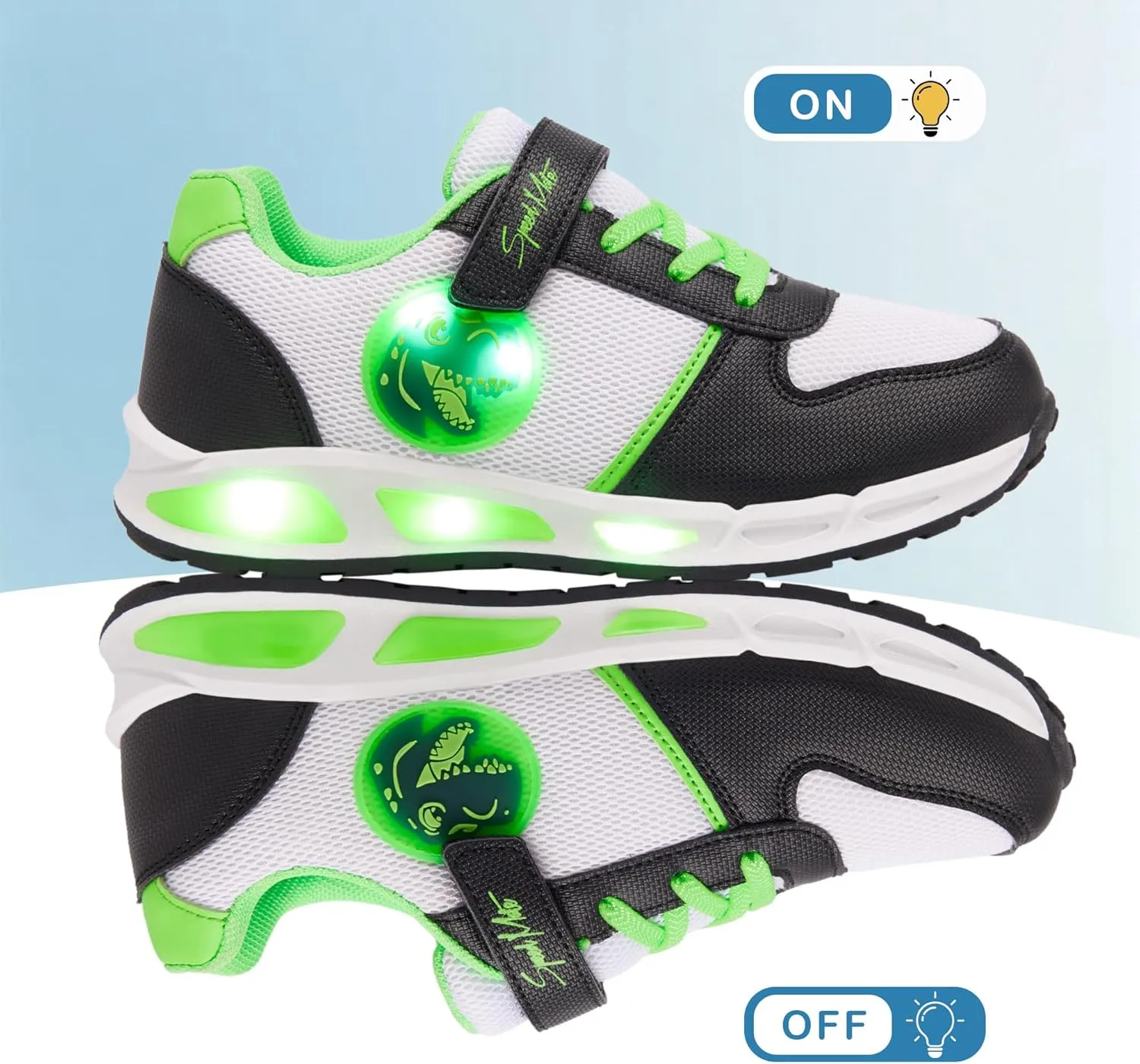 Toddler Light Up Shoes Boys Girls Breathable LED Glowing Luminous Tennis Sneakers for Outdoor Sport(Little/Big Kid)