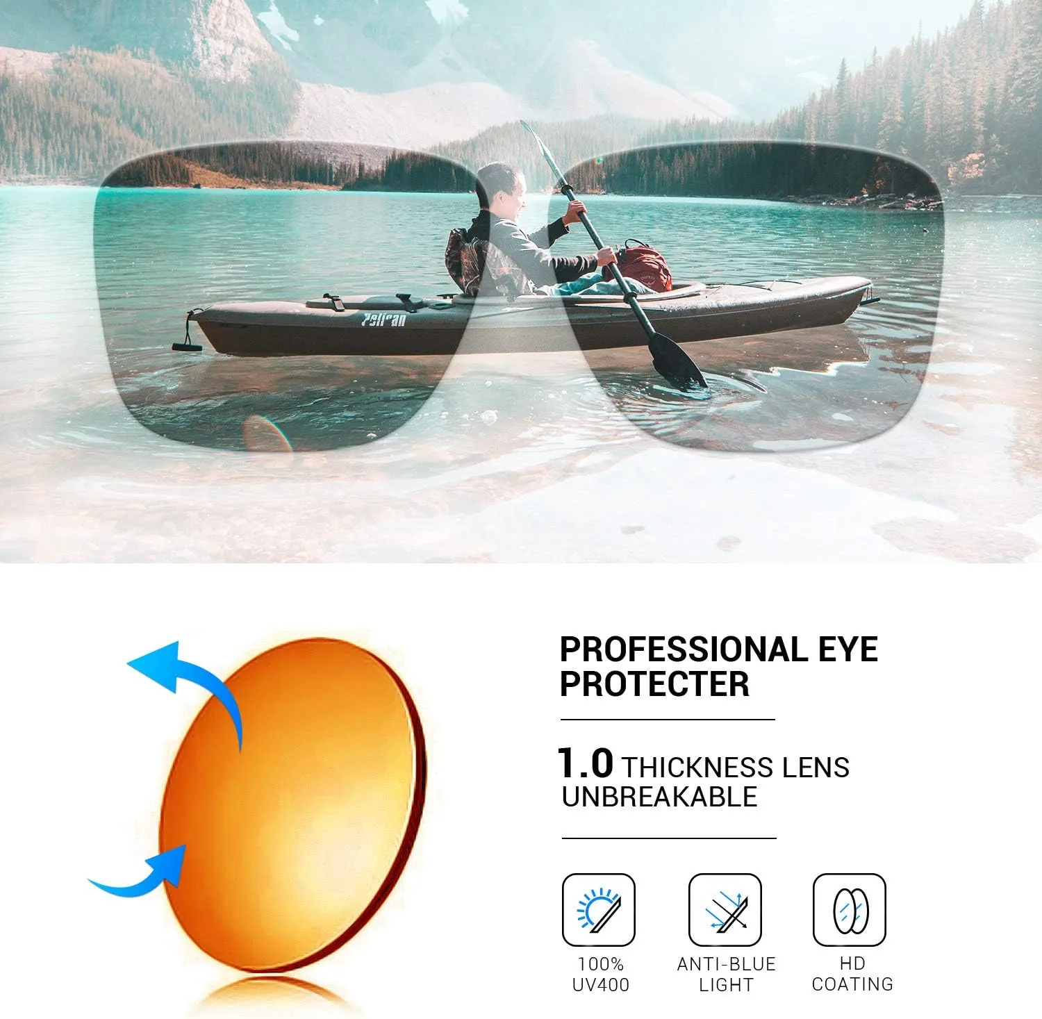 TOREGE Sports Polarized Sunglasses for Men Women Flexible Frame Cycling Running Driving Fishing Mountaineering TR24