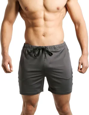 Tough Mode Mens Workout Bodybuilding MMA WOD Training Gym Running Lifting Shorts Zipper Pocket