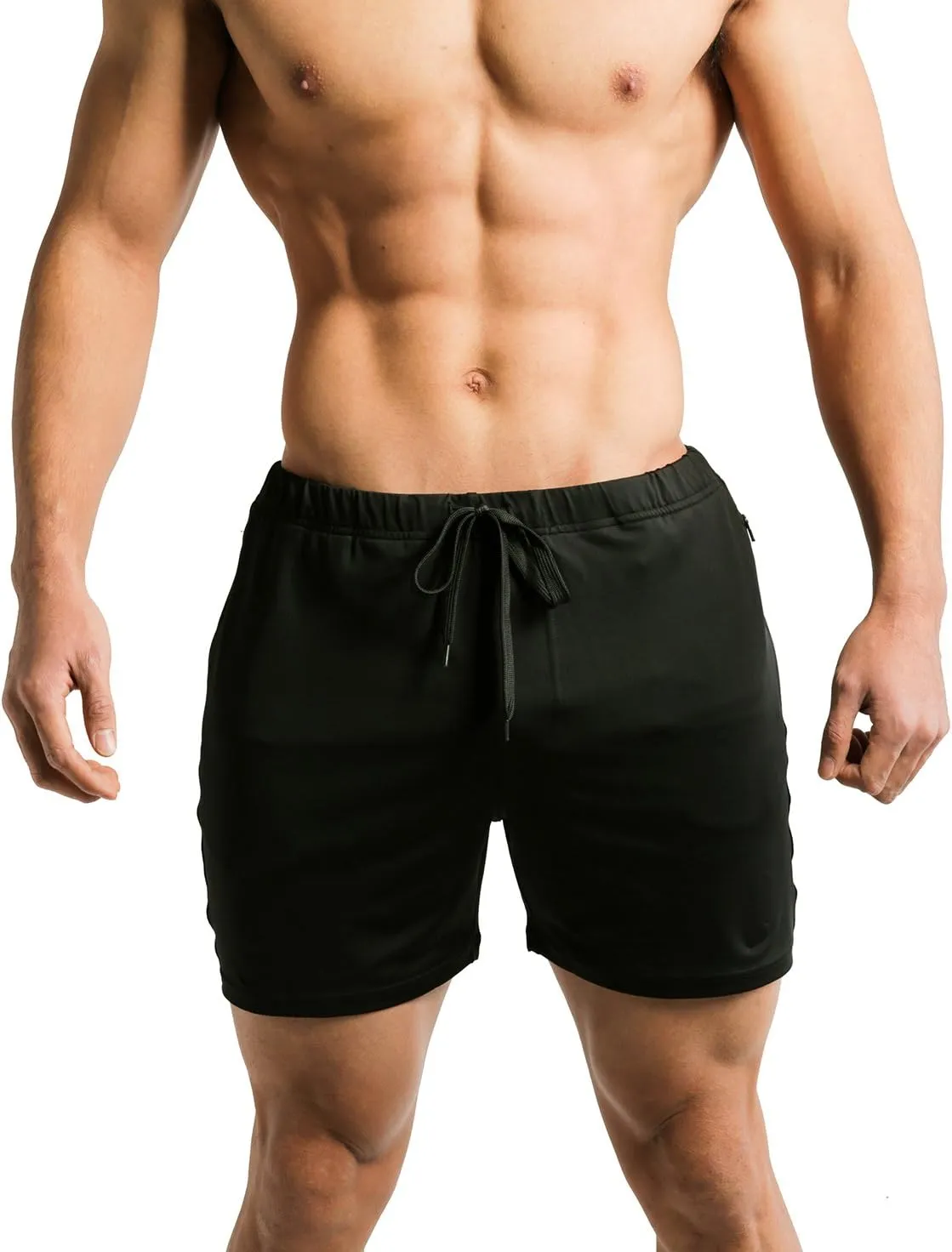 Tough Mode Mens Workout Bodybuilding MMA WOD Training Gym Running Lifting Shorts Zipper Pocket