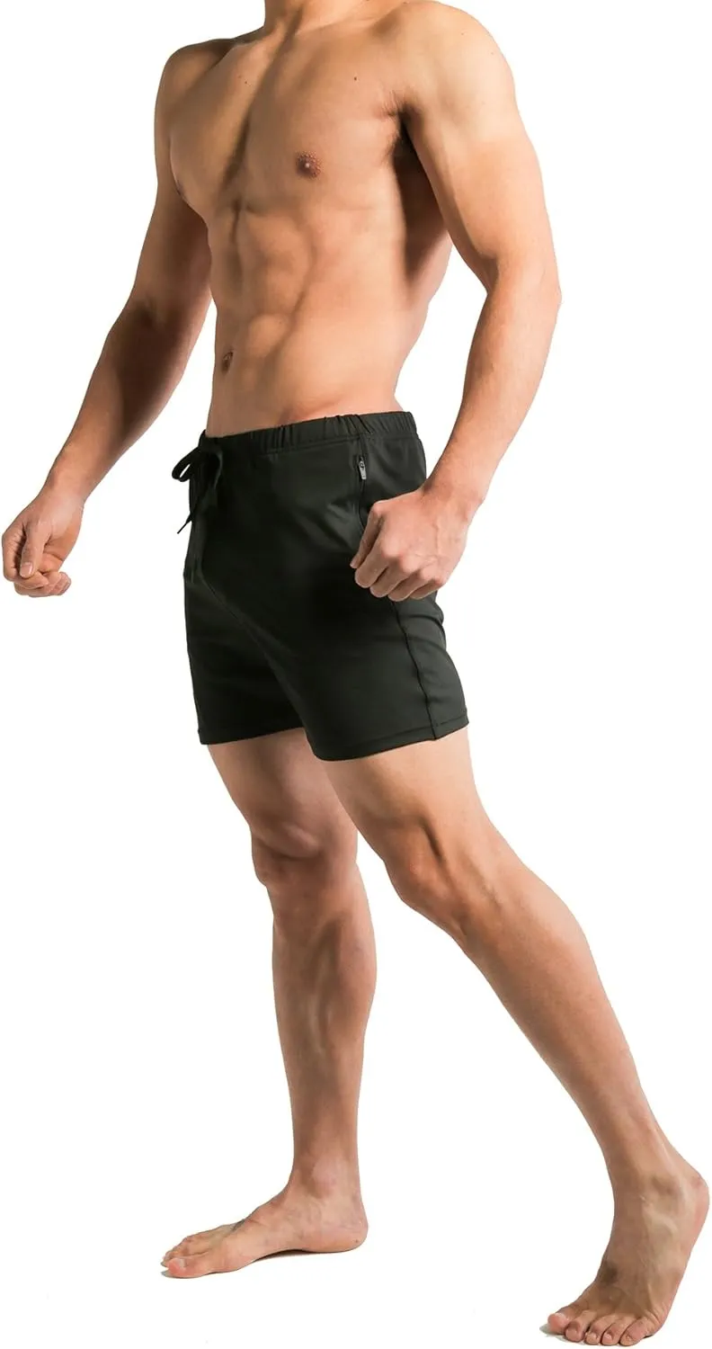 Tough Mode Mens Workout Bodybuilding MMA WOD Training Gym Running Lifting Shorts Zipper Pocket