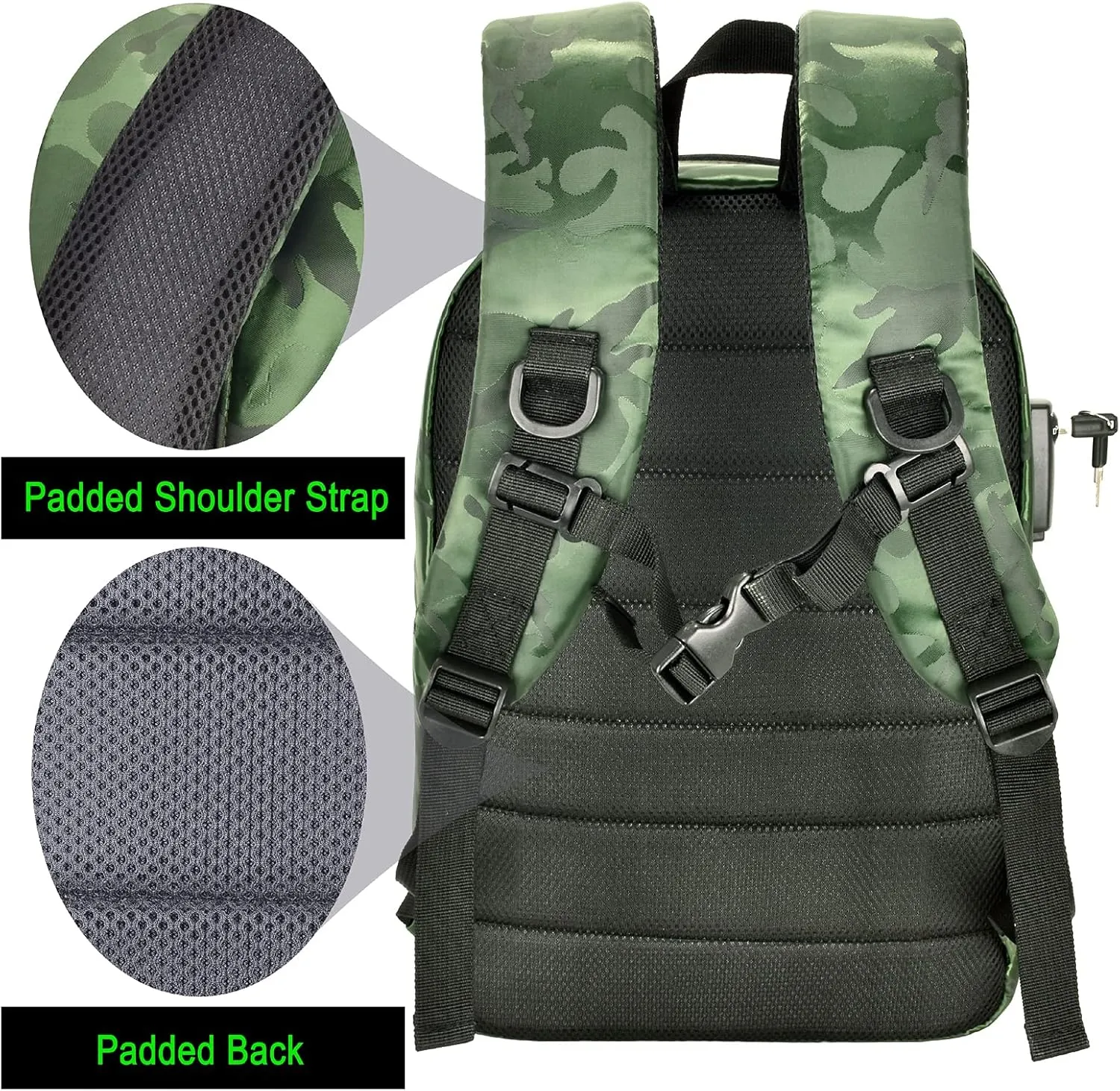 Travel Bag-Smell Proof-Backpack With TSA Lock & Key Daypack bag for Men & Women Travel