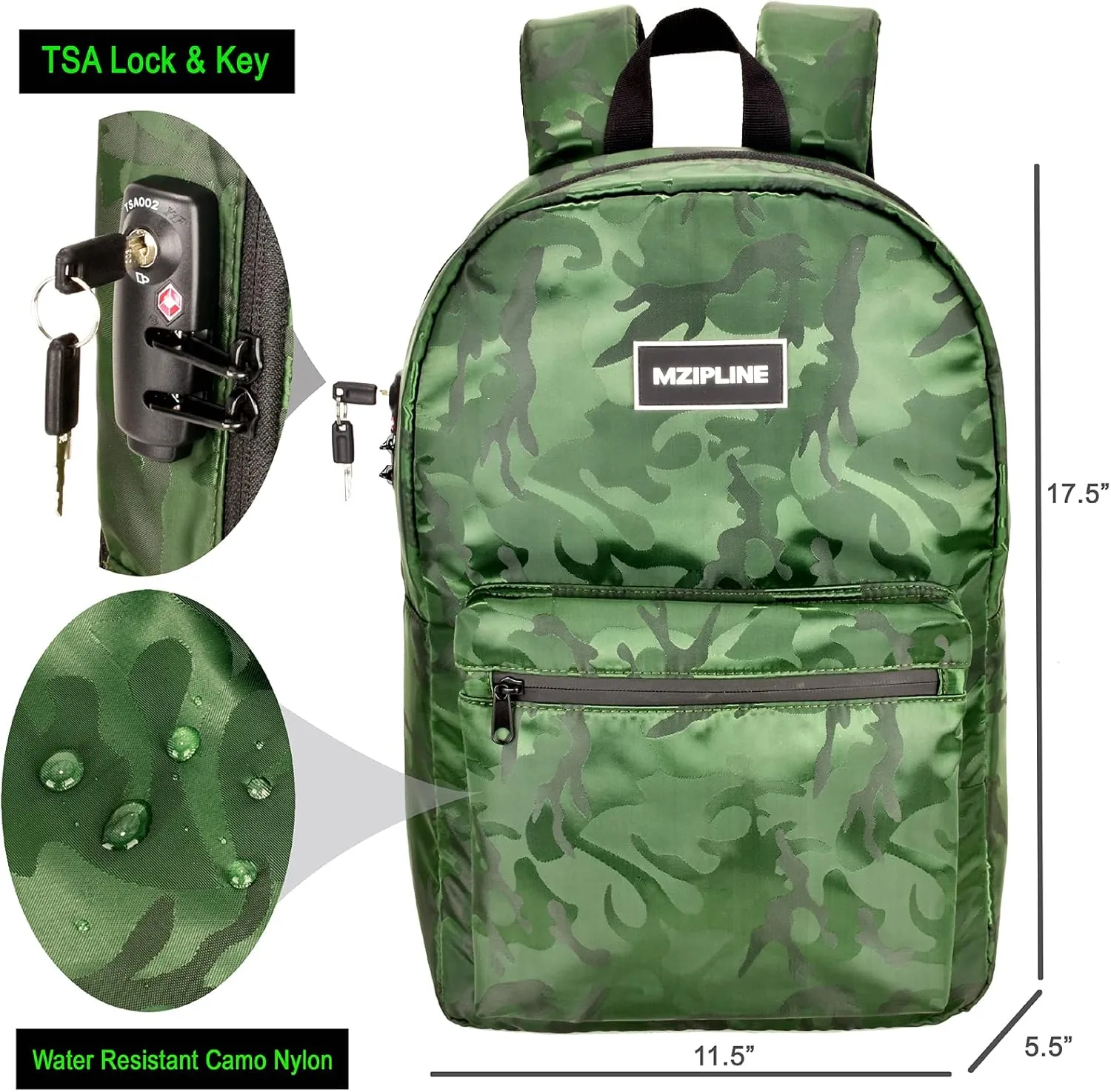 Travel Bag-Smell Proof-Backpack With TSA Lock & Key Daypack bag for Men & Women Travel