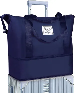 Travel Duffle Bag for Women, Weekender Overnight Carry On Bag for Women, Foldable Waterproof Gym Luggage with Wet Compartment