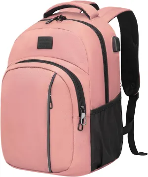 Travel Laptop Backpack,15.6 Inch Business Laptop backpack for Men Women with USB Charging Port,Water-Resistant Laptopack Weekender Daypack for Work College Computer