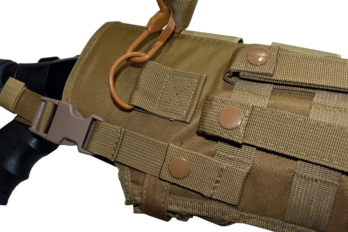 TRINITY mossberg 500 cruiser Scabbard Hunting Tactical Molle Soft Padded case ATV Horse Motorcycle Holder Adapter 25 inches Long Tan.