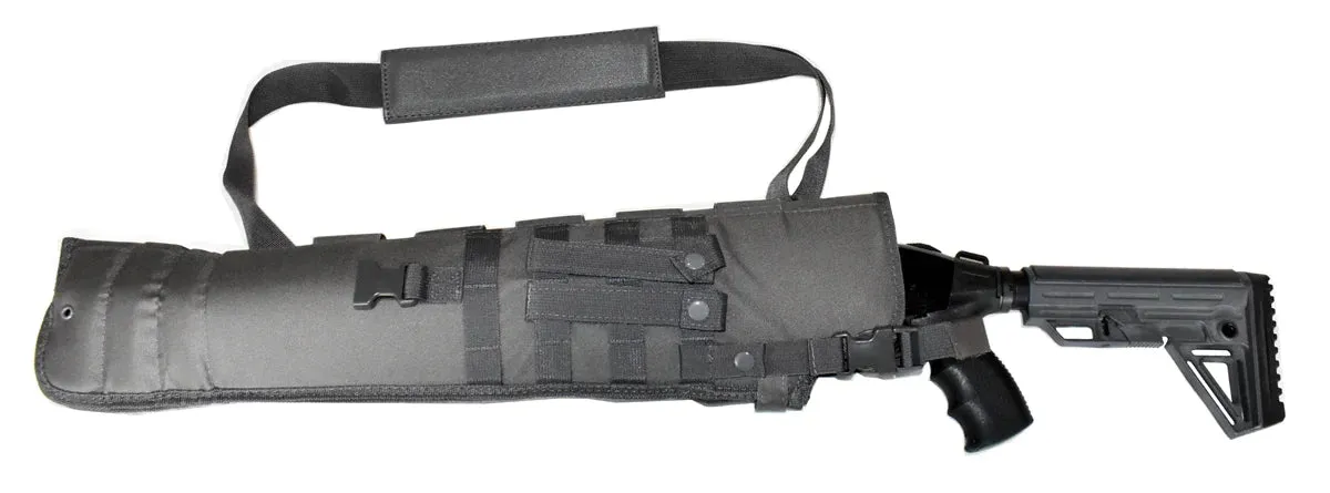 Trinity scabbard for Kel-Tec KSG - Pump Action Tactical case Hunting Storage Soft Range molle Holster Bag Shoulder Military Security ATV Horse Motorcycle Padded Bag Gray 25 inches.