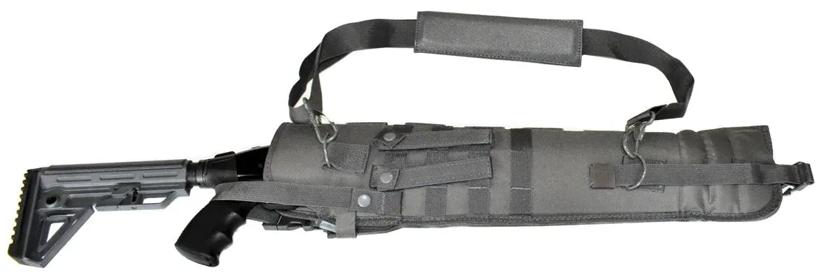 Trinity scabbard for Kel-Tec KSG - Pump Action Tactical case Hunting Storage Soft Range molle Holster Bag Shoulder Military Security ATV Horse Motorcycle Padded Bag Gray 25 inches.