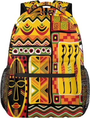 TropicalLife African Woman Backpack for School, School Bag for Girls Boys, Lightweight Travel Bookbag Casual College Daypack for Women Men