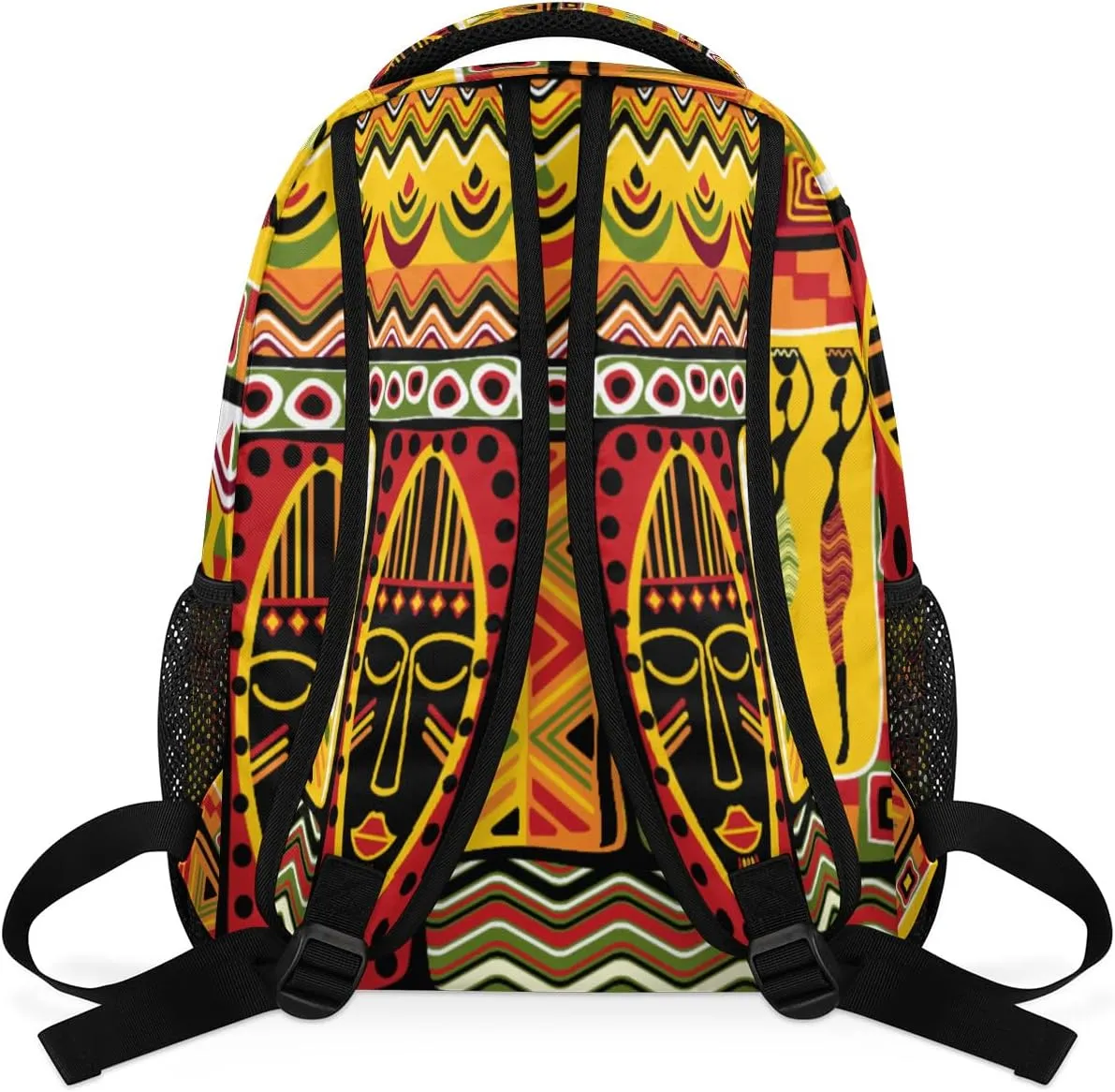 TropicalLife African Woman Backpack for School, School Bag for Girls Boys, Lightweight Travel Bookbag Casual College Daypack for Women Men