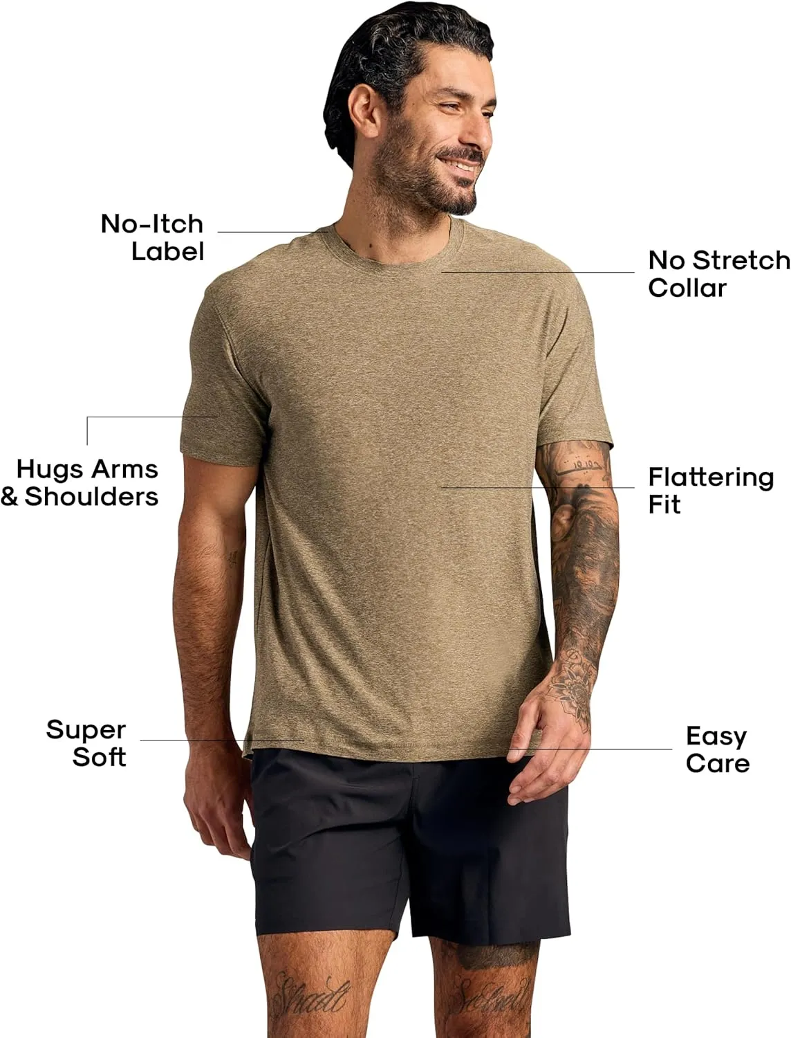 True Classic Workout Shirts for Men - Athletic Tops & Gym Shirts for Men | Quick-Dry Mens Workout Shirt Base Layer