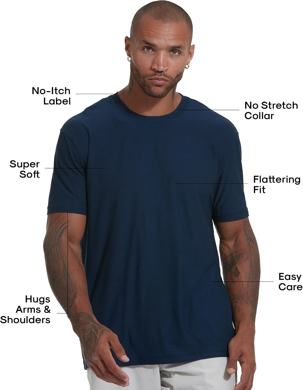 True Classic Workout Shirts for Men - Athletic Tops & Gym Shirts for Men | Quick-Dry Mens Workout Shirt Base Layer