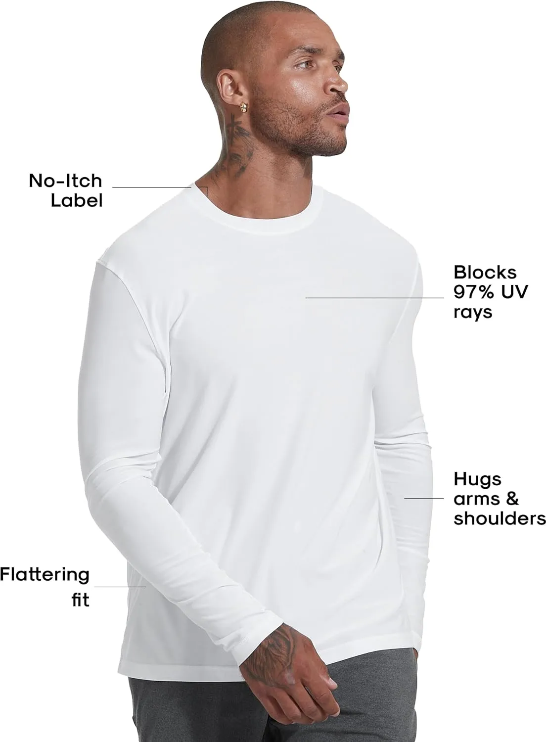 True Classic Workout Shirts for Men - Athletic Tops & Gym Shirts for Men, Quick-Dry Mens Workout Shirt Base Layer