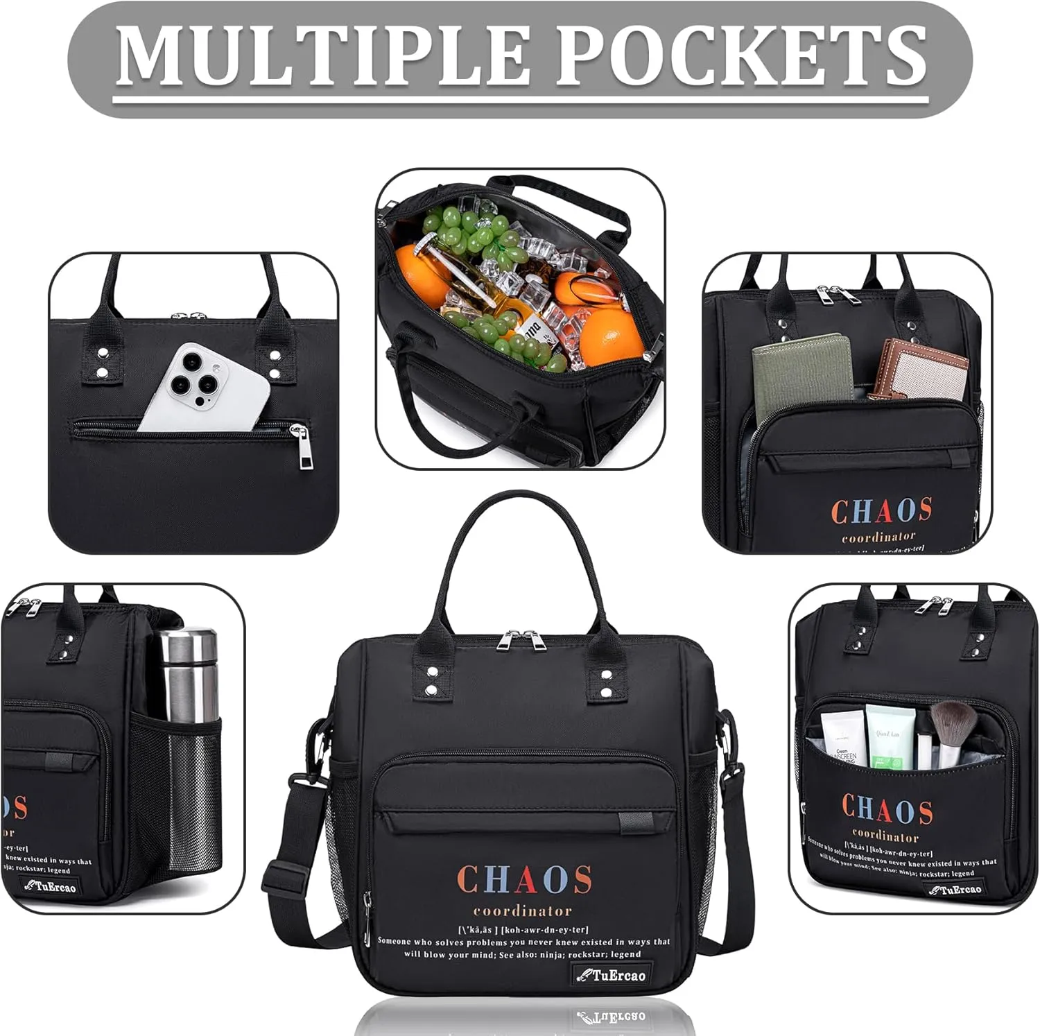TuErCao Chaos Coordinator Lunch Bag Cool Gifts for Coworkers Employee Appreciation Gifts Office Gifts Administrative Professional Day Gifts Useful Assistant Principal Boss Gifts for Women for Work
