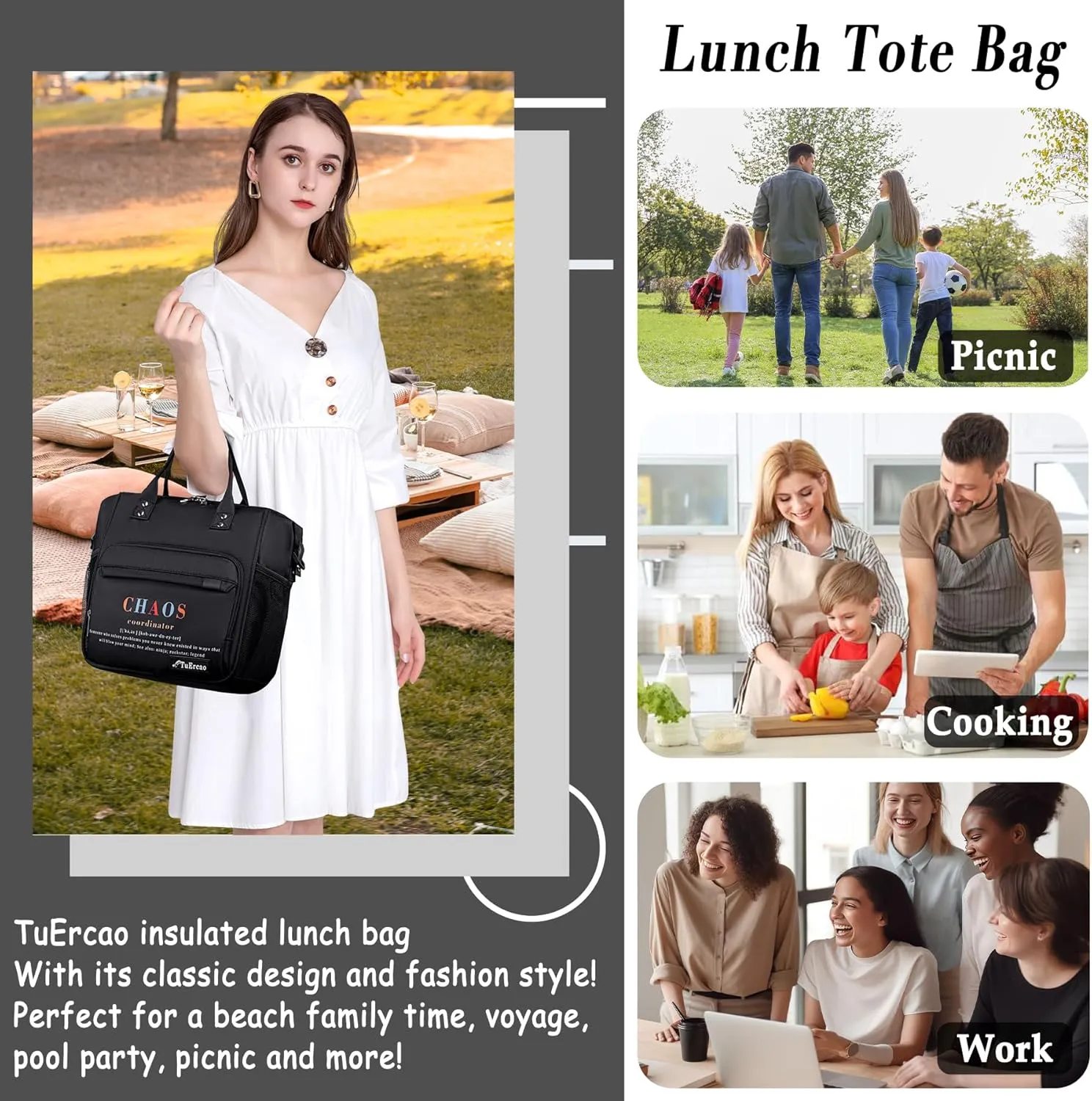 TuErCao Chaos Coordinator Lunch Bag Cool Gifts for Coworkers Employee Appreciation Gifts Office Gifts Administrative Professional Day Gifts Useful Assistant Principal Boss Gifts for Women for Work
