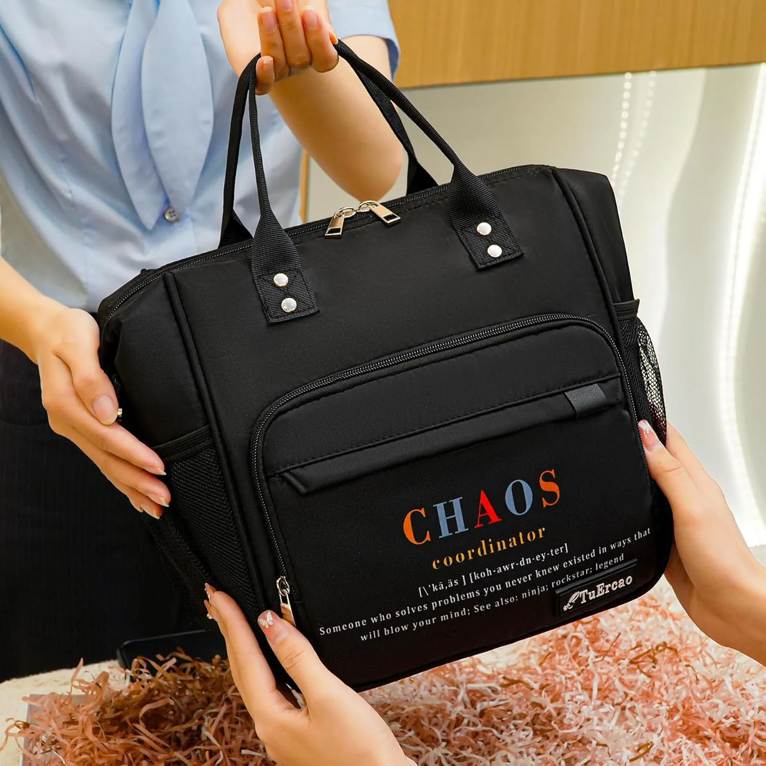 TuErCao Chaos Coordinator Lunch Bag Cool Gifts for Coworkers Employee Appreciation Gifts Office Gifts Administrative Professional Day Gifts Useful Assistant Principal Boss Gifts for Women for Work