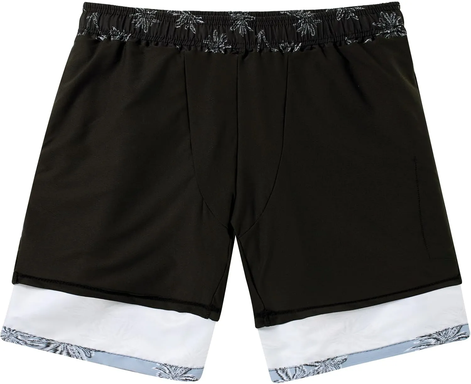 TUONROAD Mens Swim Trunks with Compression Liner 2 in 1 Board Shorts 9 Inch Quick Dry Swimming Trunks with Pockets