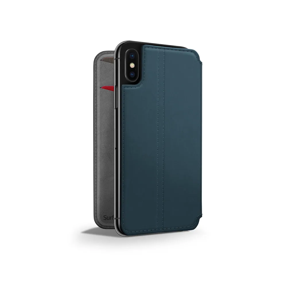 Twelve South SurfacePad Slim Leather Wallet Folio Cover For iPhone XR