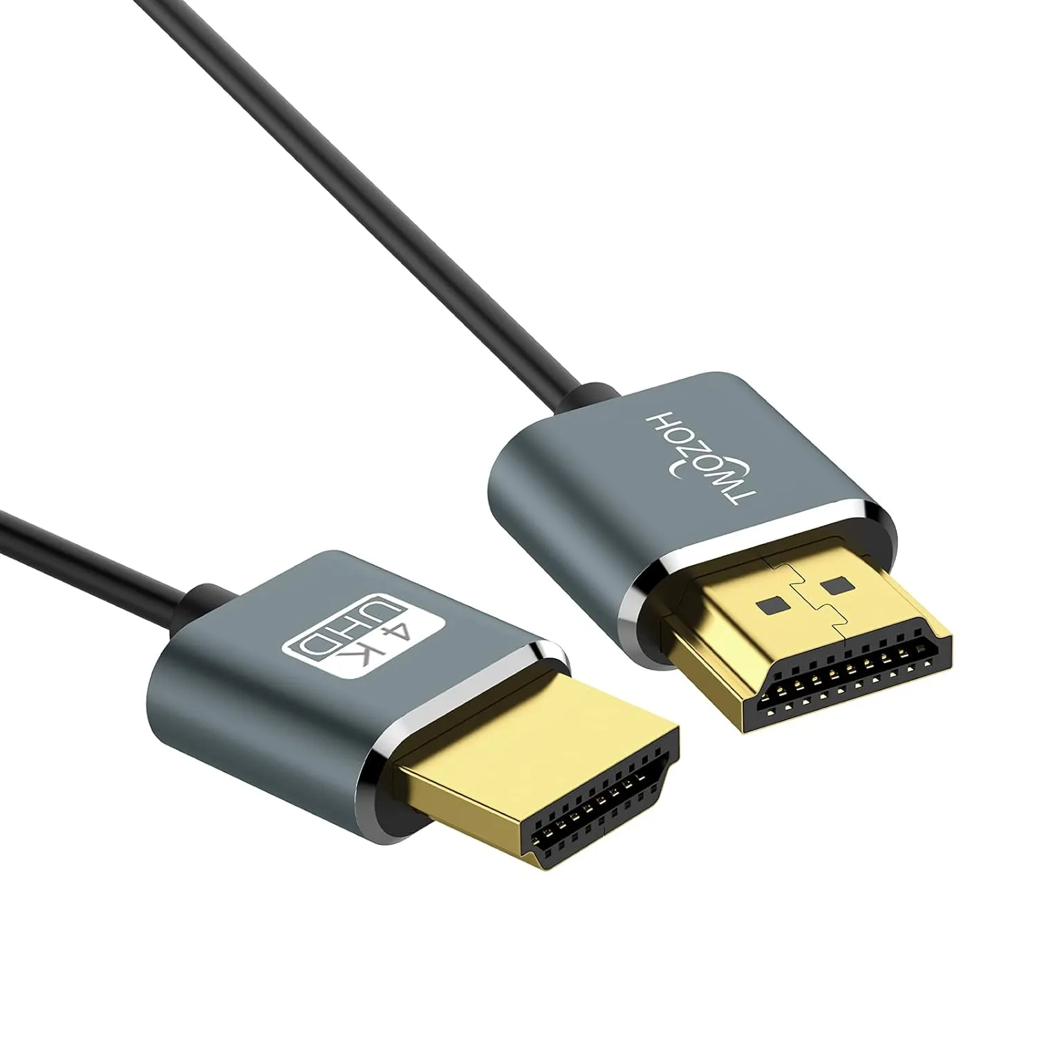 Twozoh Ultra-Thin HDMI to HDMI Cable 10FT, Hyper Slim HDMI 2.0 Cable, Extreme Flexible HDMI Cord Support 3D/4K@60Hz, 2160P, 1080P