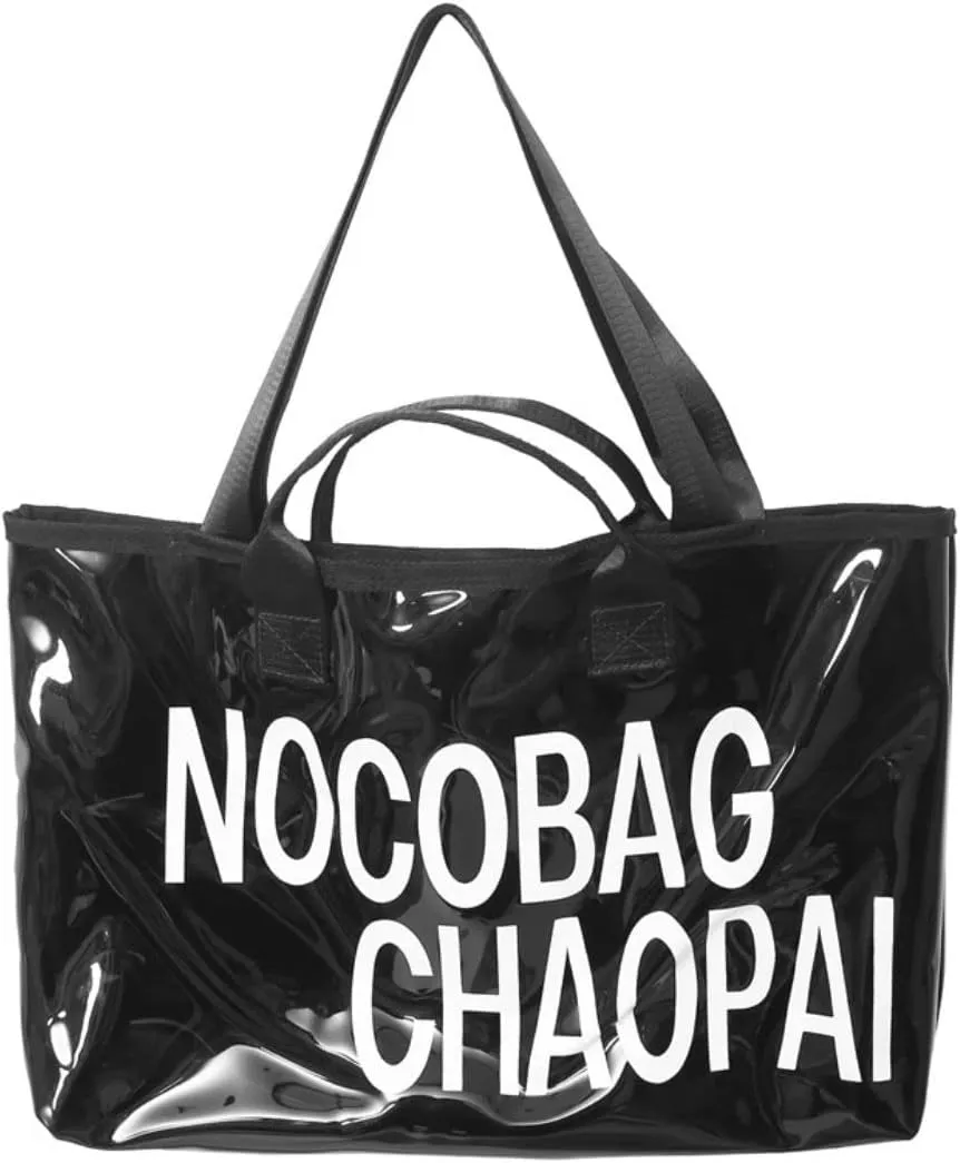 Ulalaza Large Candy Polka Color Clear Shoulder Bag 2 IN 1 Beach Totes Transparent Handbags With Interior Pocket For Women