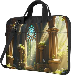Ultra-thin Sunlit Sanctuary Print Laptop Bag for Women Men,Shockproof Messenger Shoulder Laptop Bags with Zipper 13-15.6 Inch